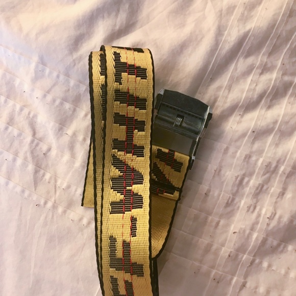 Off White Rare Vlone Yellow Industrial Belt